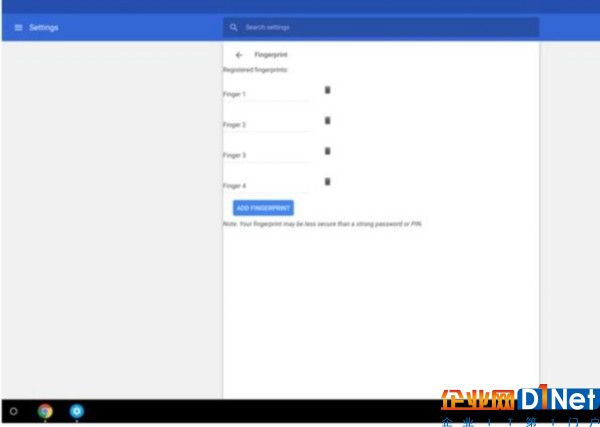 谷歌Chrome OS桌面操作系統新增指紋掃描功能