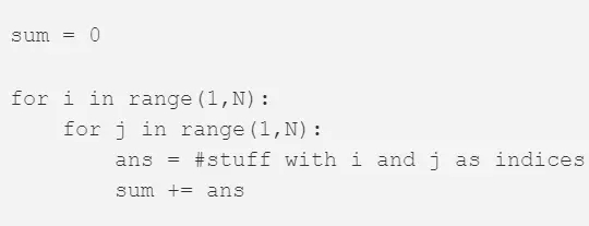 將 i, j = 1 和 N 理解成編程語言中的 for-loop