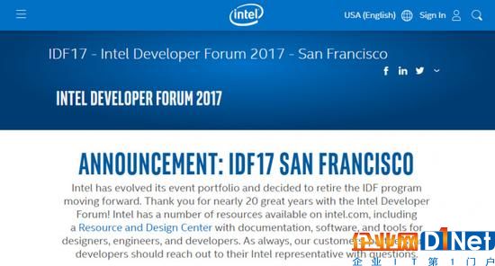 震驚！近20年歷史的Intel IDF峰會(huì)突然宣布徹底取消！