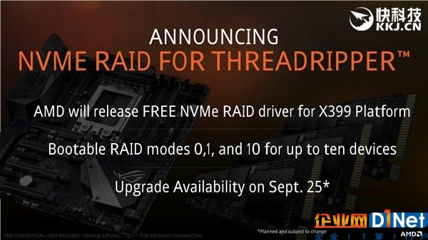 AMD ThreadRipper補齊最后短板：終于支持NVMe RAID啟動