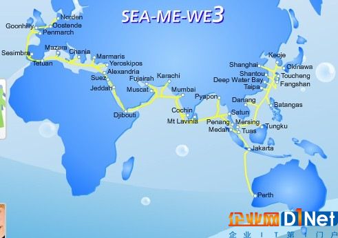 SEA-ME-WE3海底光纜新加坡-佩斯段出現故障