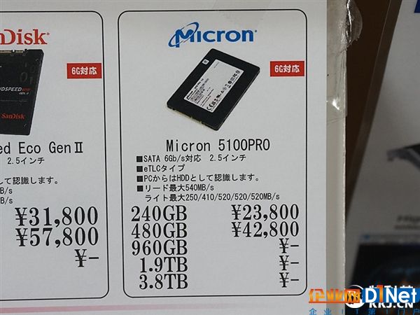 3.8TB 1.8萬元！美光SSD 5100 RPO開賣：罕見eTLC閃存